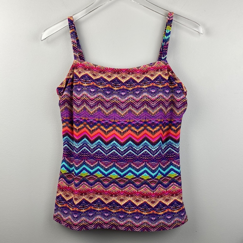 Beach Diva Tankini Top Sz 14